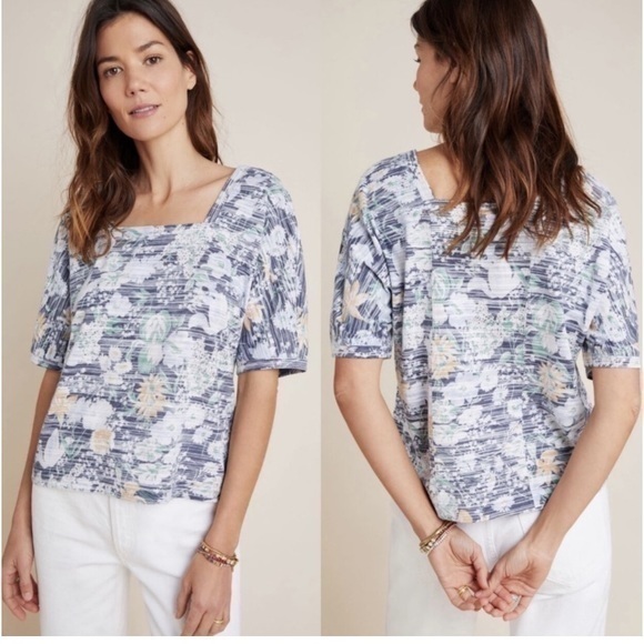 Anthropologie Tops - Anthropologie DeeDee Dolman Sleeve Floral Blouse Size Medium